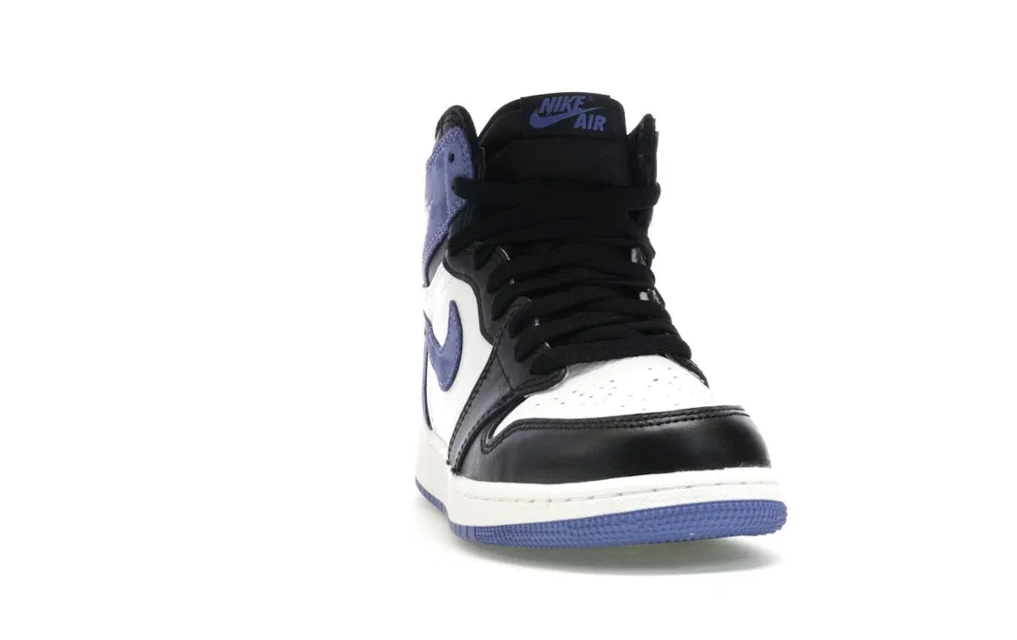 Детские кроссовки высокие с принтом Jordan 1 Retro High Jordan, Summit White/Blue Moon-Black — фото 2