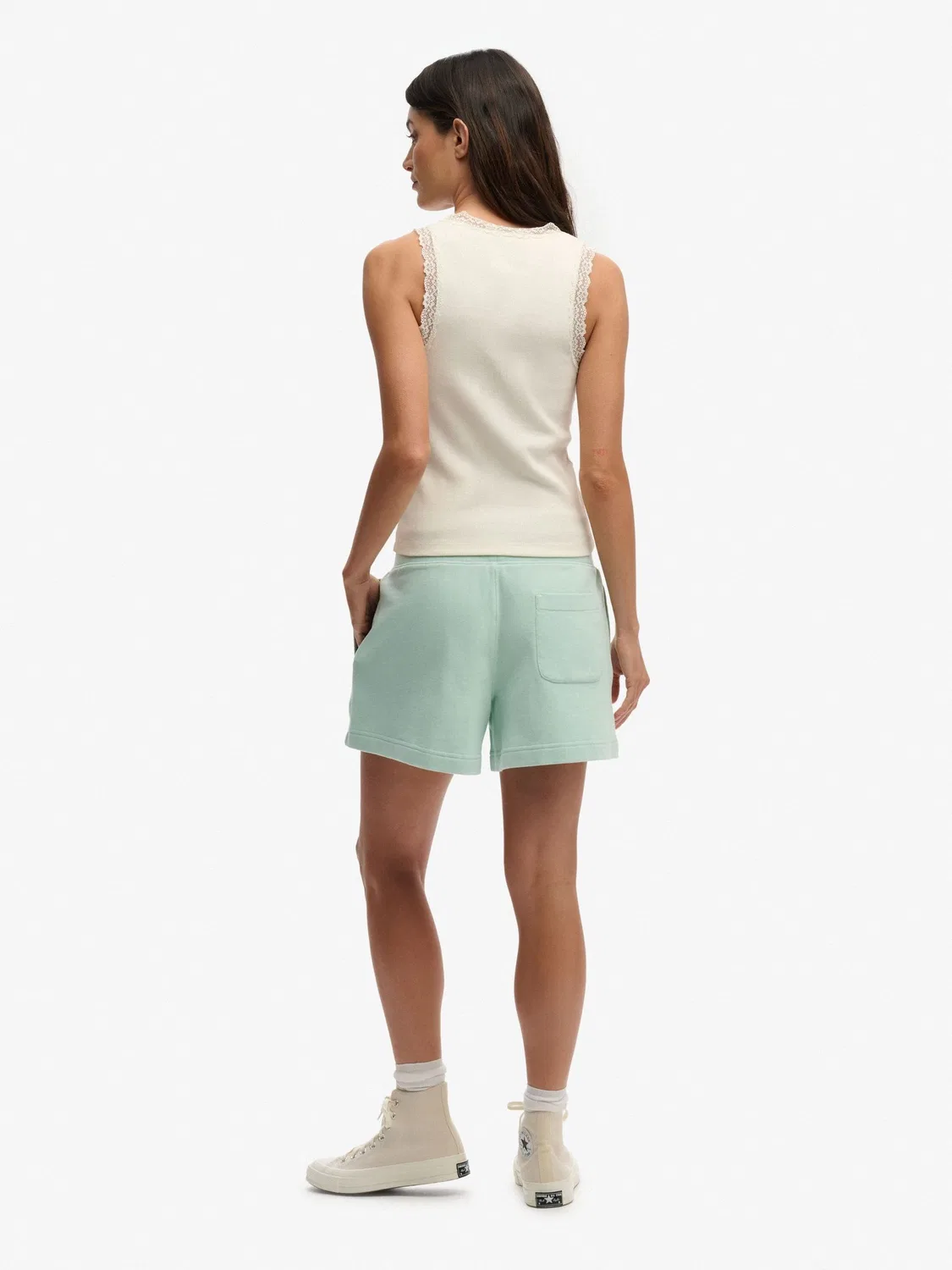 Шорты свободного кроя Studios Sweat Shorts Superdry, зеленый — фото 4