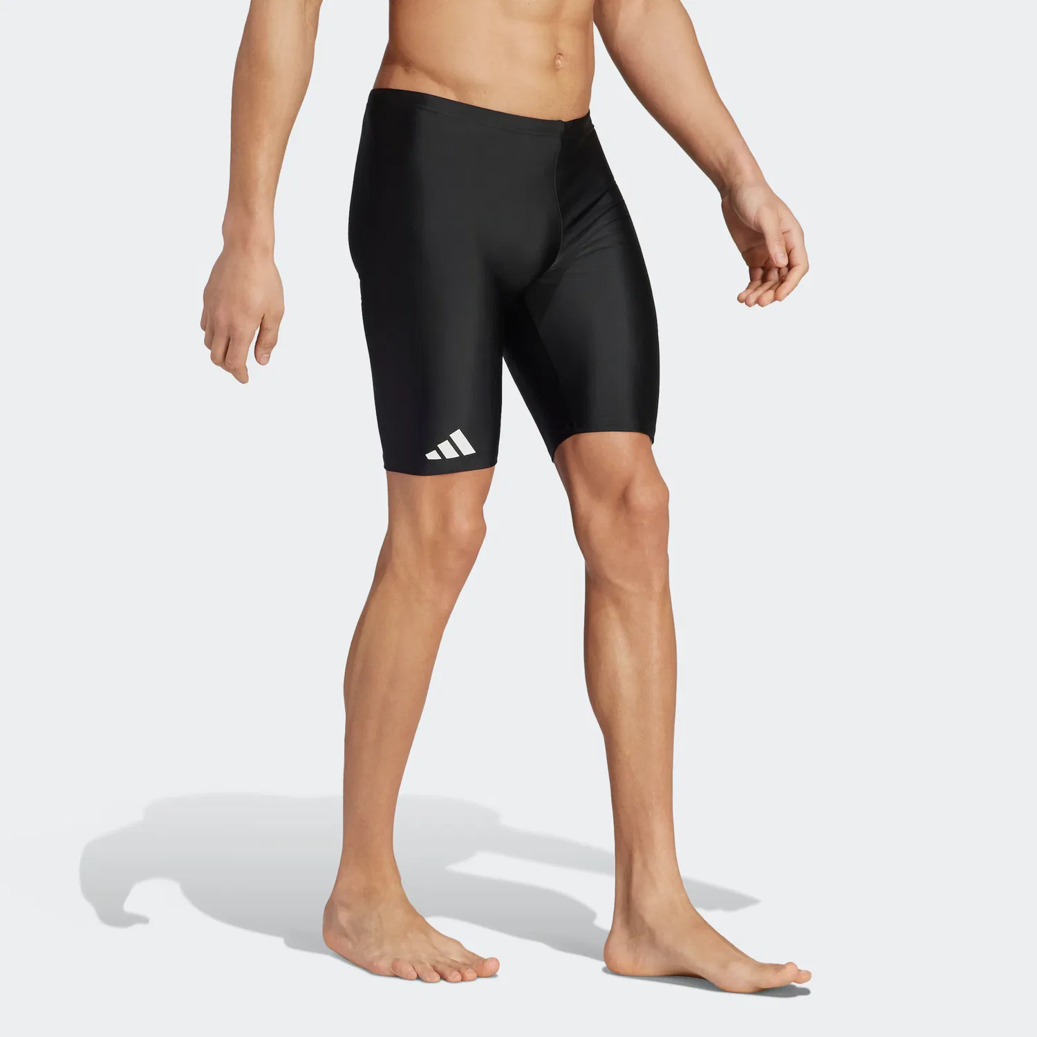 Мужские плавки для плавания Solid Jammer Adidas Performance, Black/White — фото 2