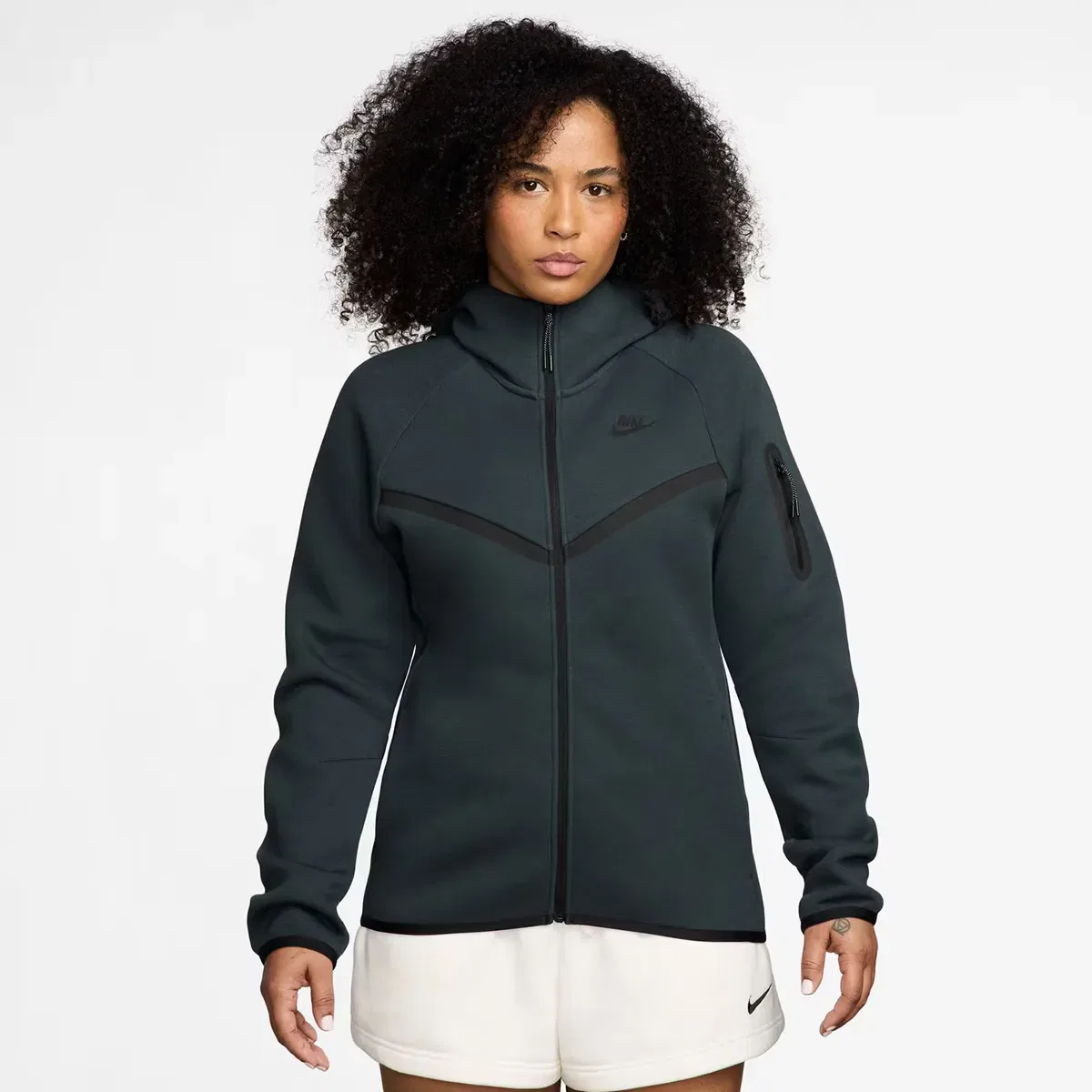 Женская худи Nike Tech Fleece Windrunner, Verde