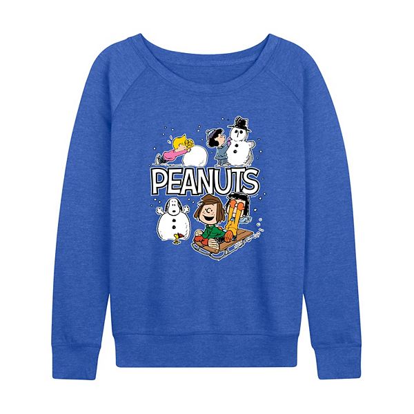 

Женская футболка с длинным рукавом из френч терри с зимними принтами peanuts Licensed Character, Heather Royal Blue, Синий, Женская футболка с длинным рукавом из френч терри с зимними принтами peanuts Licensed Character, Heather Royal Blue