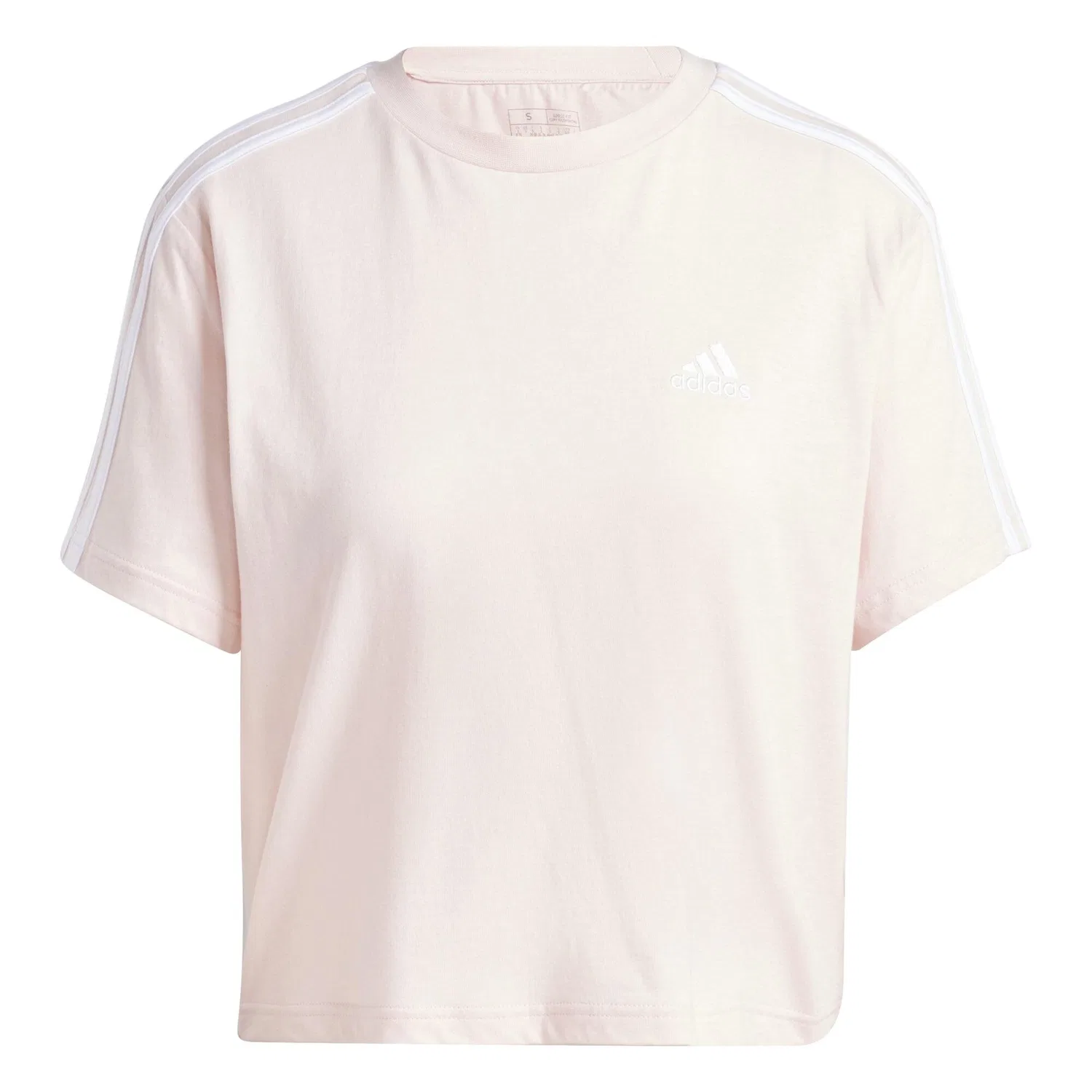 Женская хлопковая футболка-кроп Essentials 3S Crop-Top Adidas, Роза