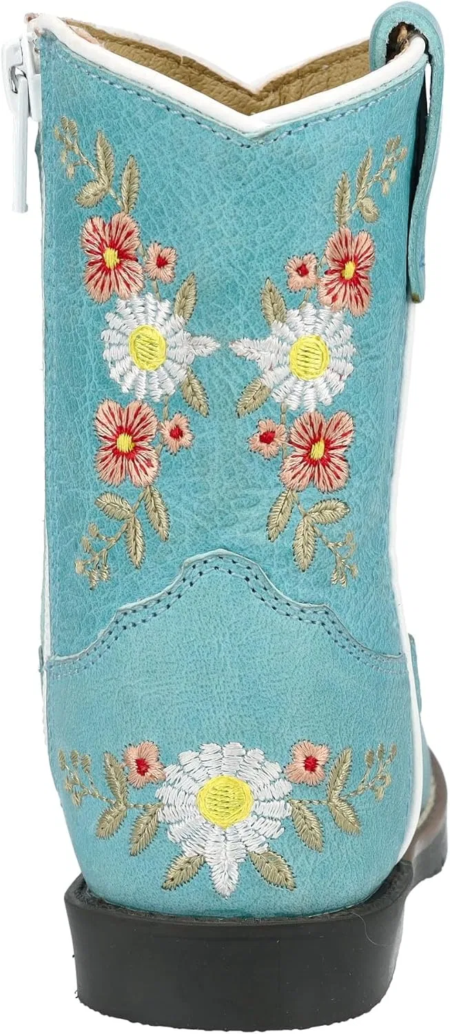 Детские сапоги для девочек с квадратным носком Smoky Mountain Boots, Turquoise — фото 3