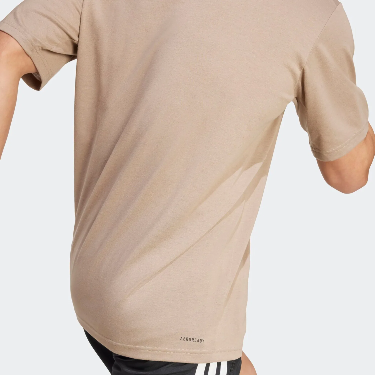 Мужская тренировочная футболка с AEROREADY Adidas Performance, Chalky Brown / Black — фото 4