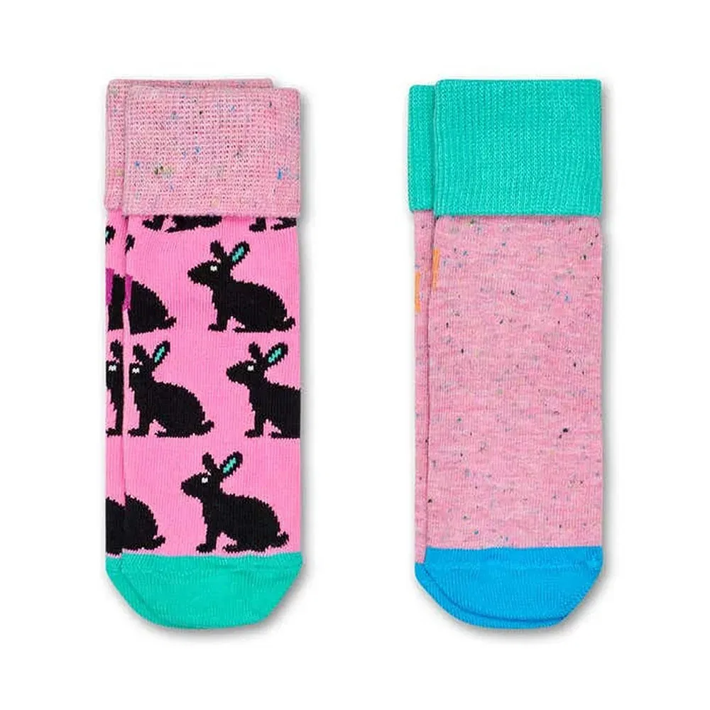 Носки антискользящие Bunny 2 пары Happy Socks, розовый