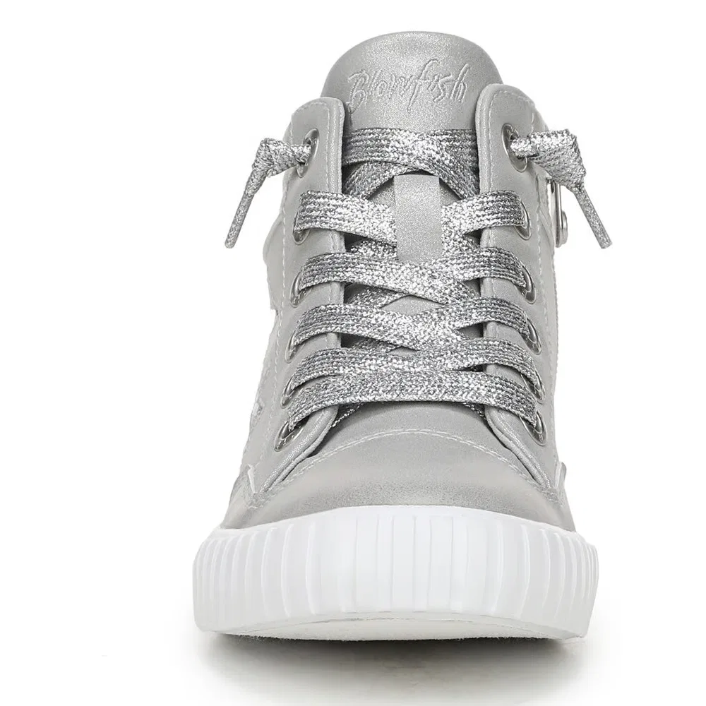 Детские высокие кроссовки Wanderland-K Blowfish Malibu, Grey/Silver Glitter — фото 3