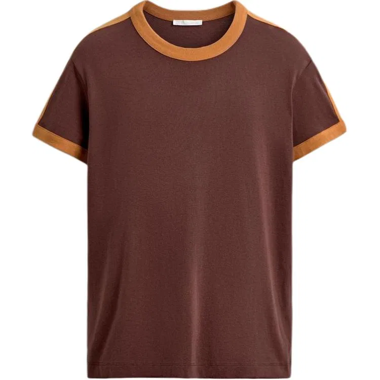 Мужская футболка с круглым вырезом Burgundy ZARA, Burgundy