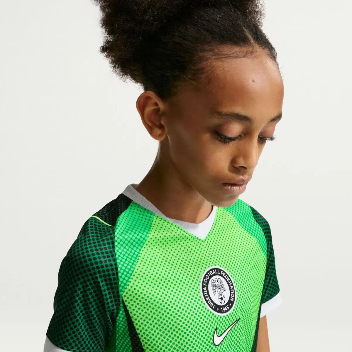 Детская футболка с длинным рукавом Nike, Verde — фото 2
