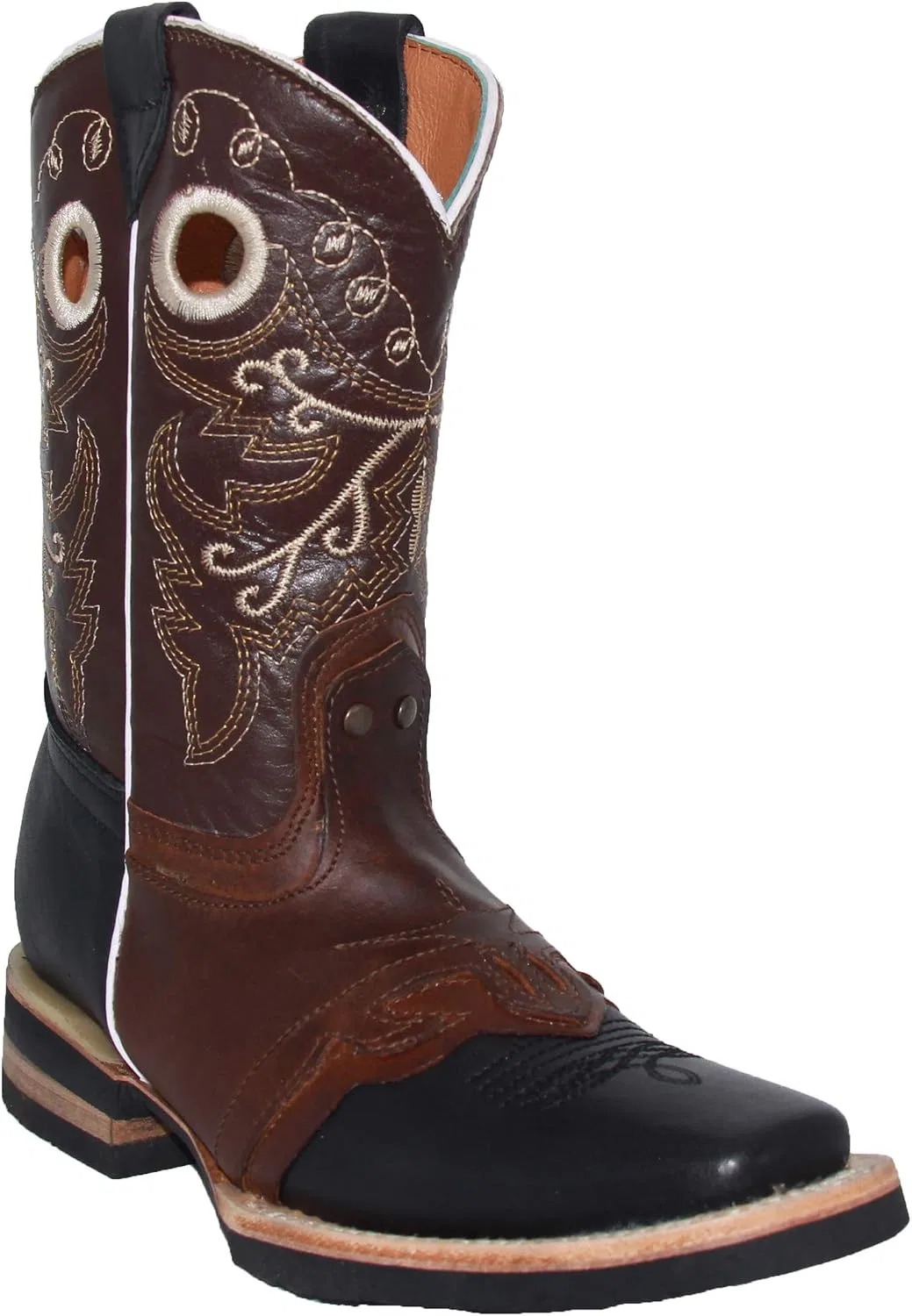 Детские ботинки для мальчиков с квадратным носком Western Cowboy The Western Shops, Black Brown