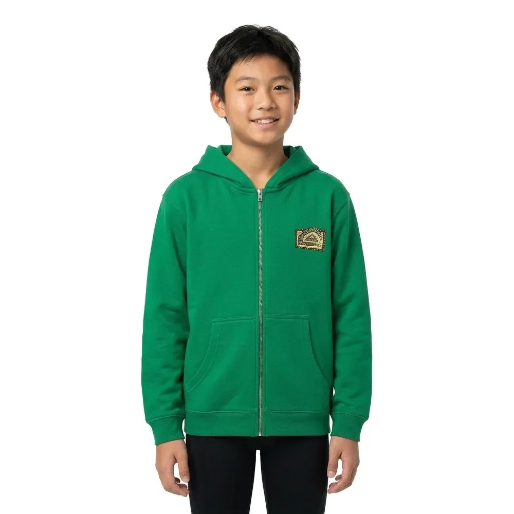 Худи на молнии Graphic Hero Quiksilver, зеленый — фото 3