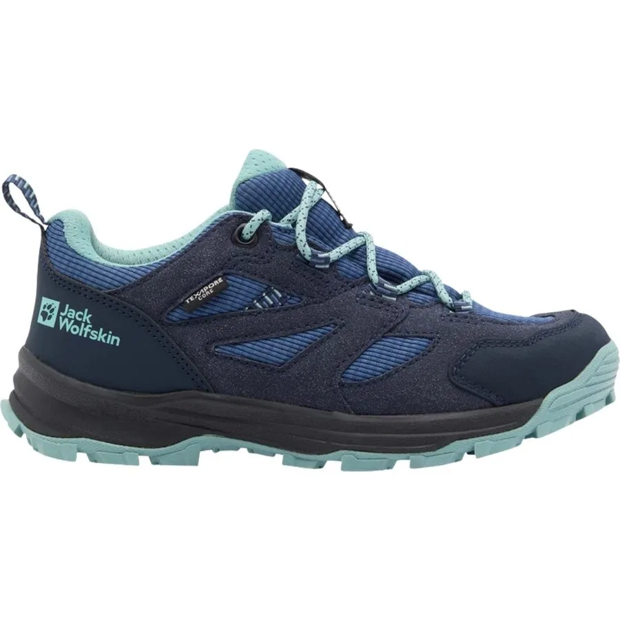 Детские кроссовки для outdoor с мембраной Vojo Tour Texapore Low K Jack Wolfskin, Антрацитовый