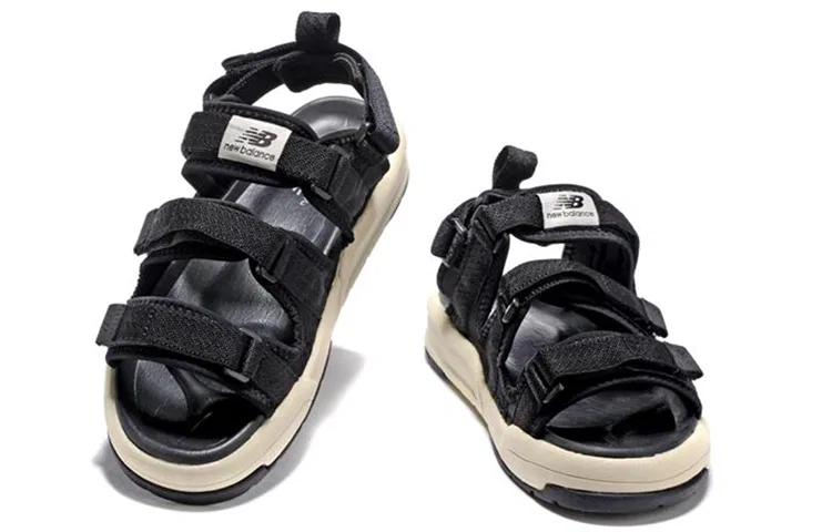 Детские спортивные сандалии с регулируемыми ремешками New Balance, Black — фото 3