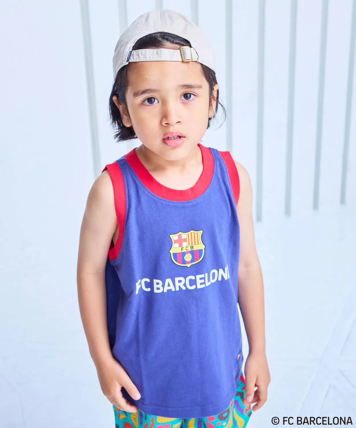 Детская майка без рукавов с принтом FC Barcelona Game Tank Top MARKEY'S, Navy — фото 2