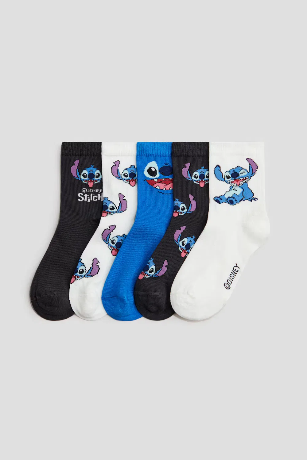 Набор из 5 пар носков с рисунком H&M, Blau/Lilo & Stitch