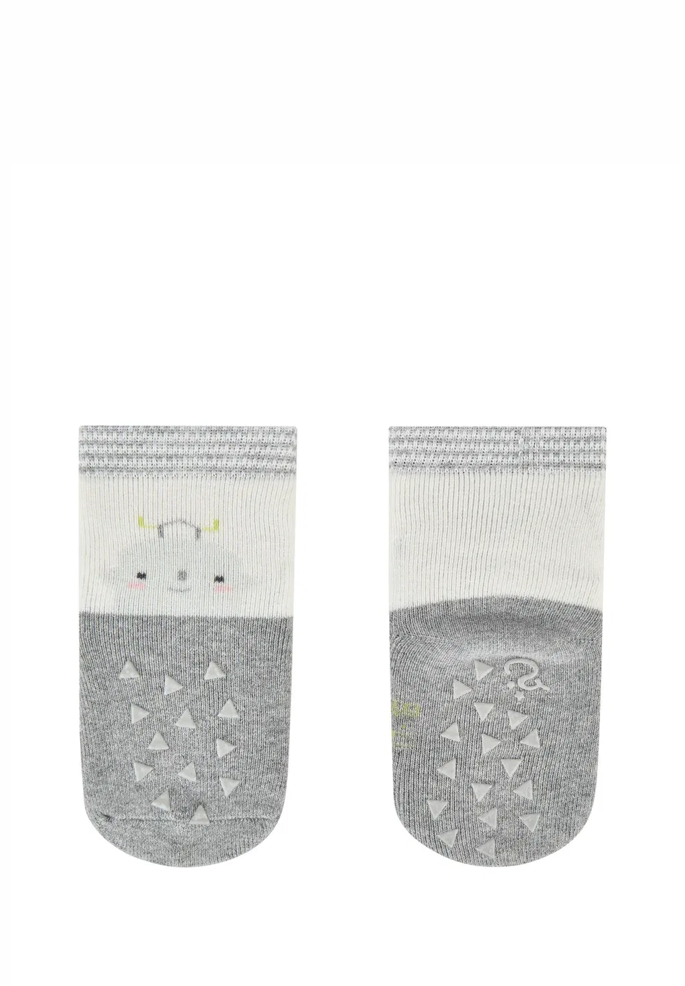Abs krabbelsocken 2er Pack Roboter und Roboterkopf mit Innenfrottee - носки Sterntaler, Ecru — фото 3