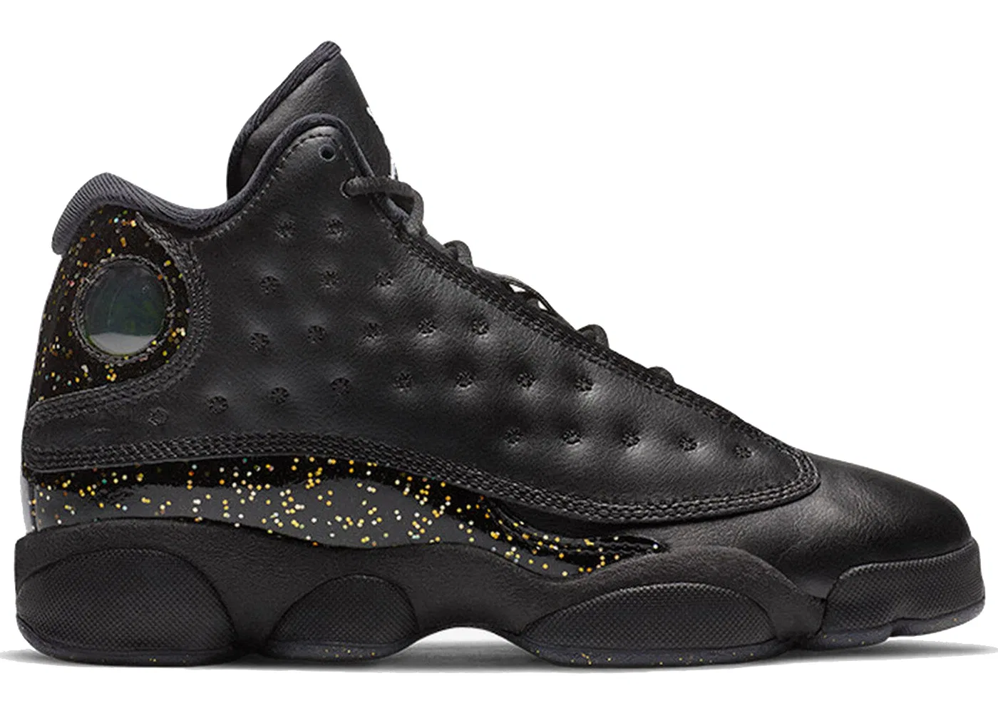 Детские кроссовки Lifestyle с принтом Jordan 13 Retro Jordan, Black/Metallic Gold