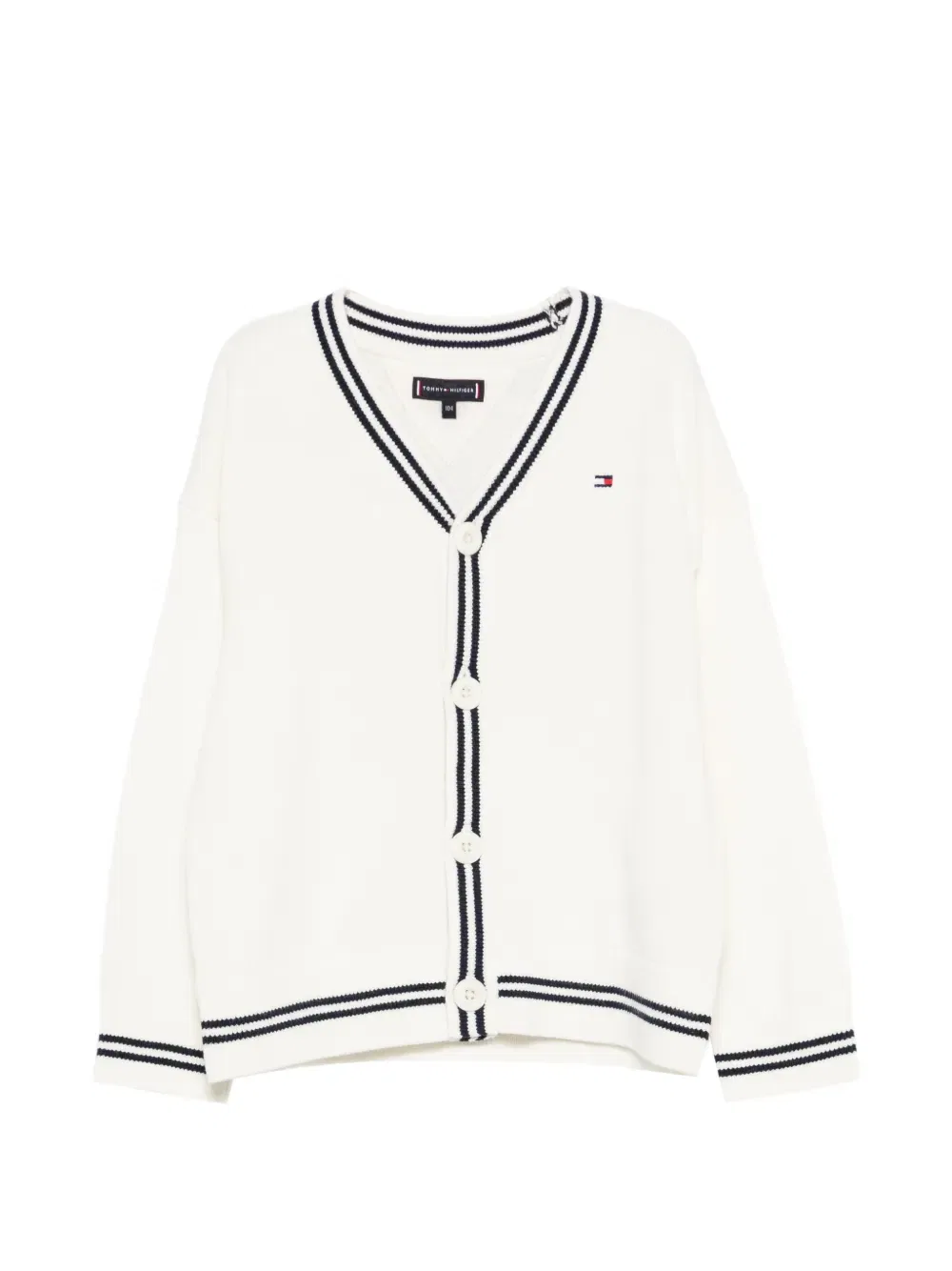 Кардиган в полоску с пуговицами Tommy Hilfiger Junior, белый