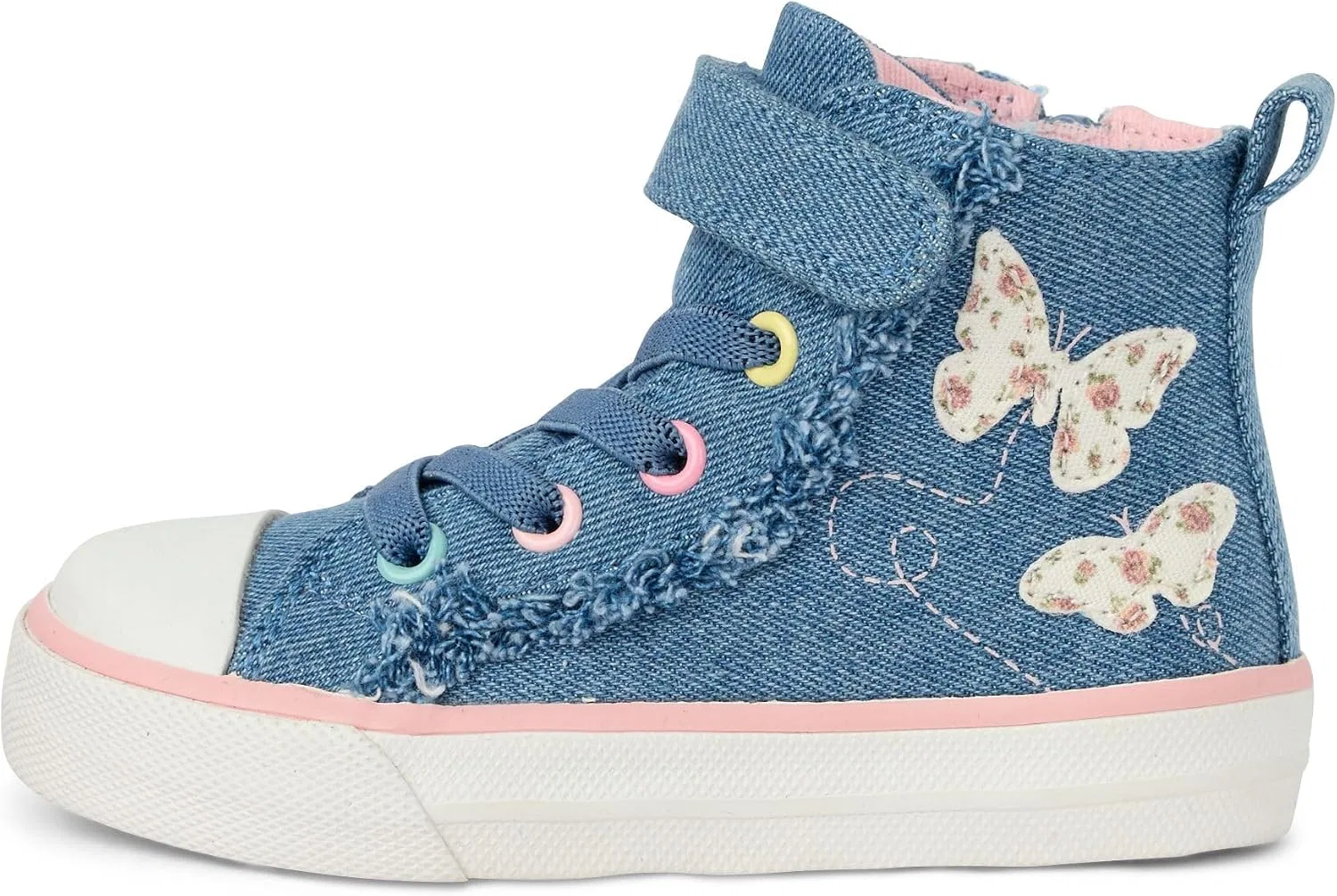 Детские кроссовки для девочек High Top Sneakers The Children's Place, Denim Butterfly — фото 2