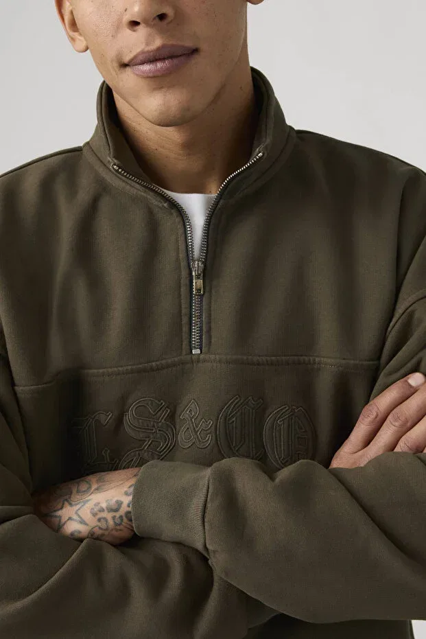 Мужские свитшот свободного кроя с длинным рукавом Levi'S, Brown — фото 2