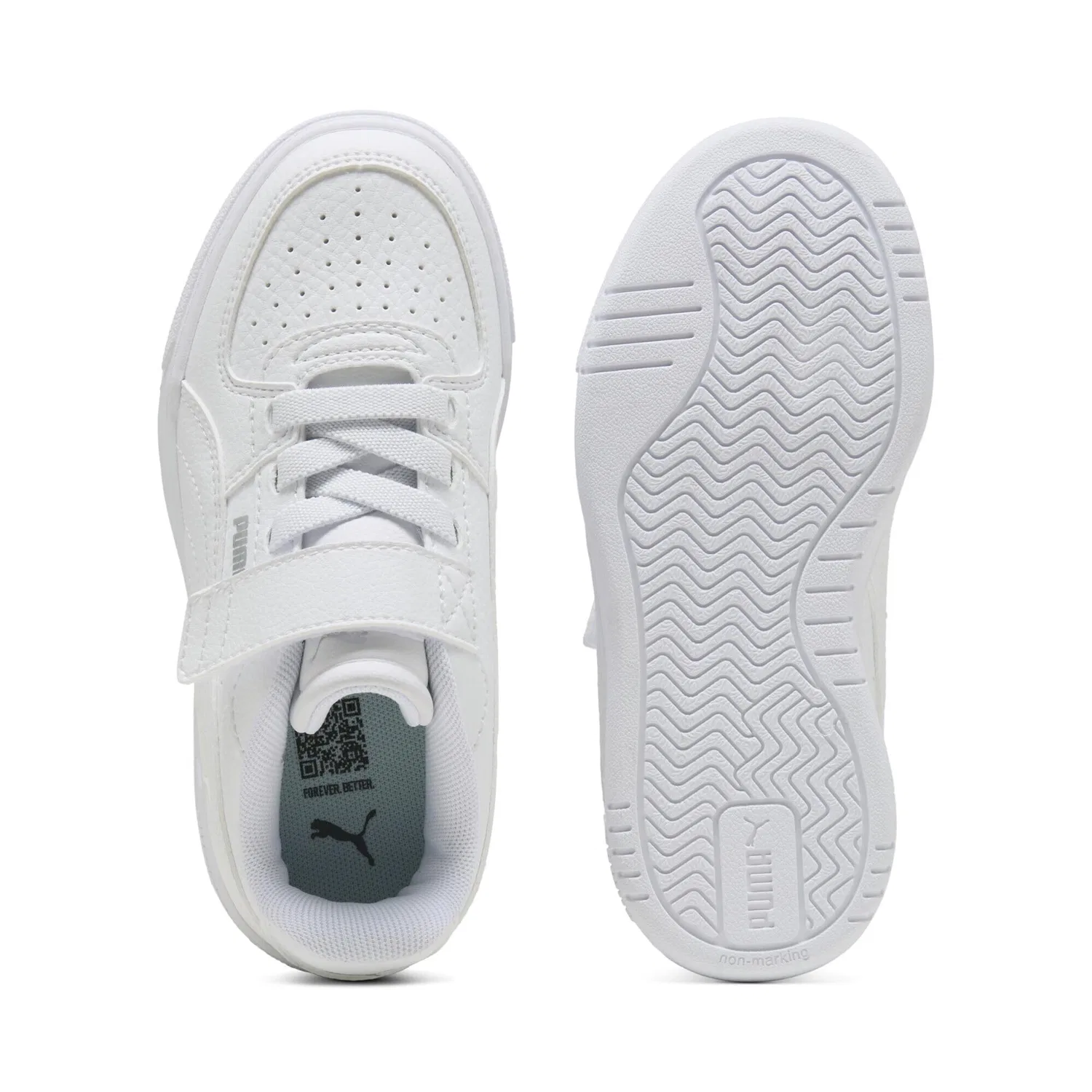 Детские кроссовки для мальчиков с закрытием на липучке PUMA Caven Iii Ac+ Ps PUMA White PUMA Silver — фото 4