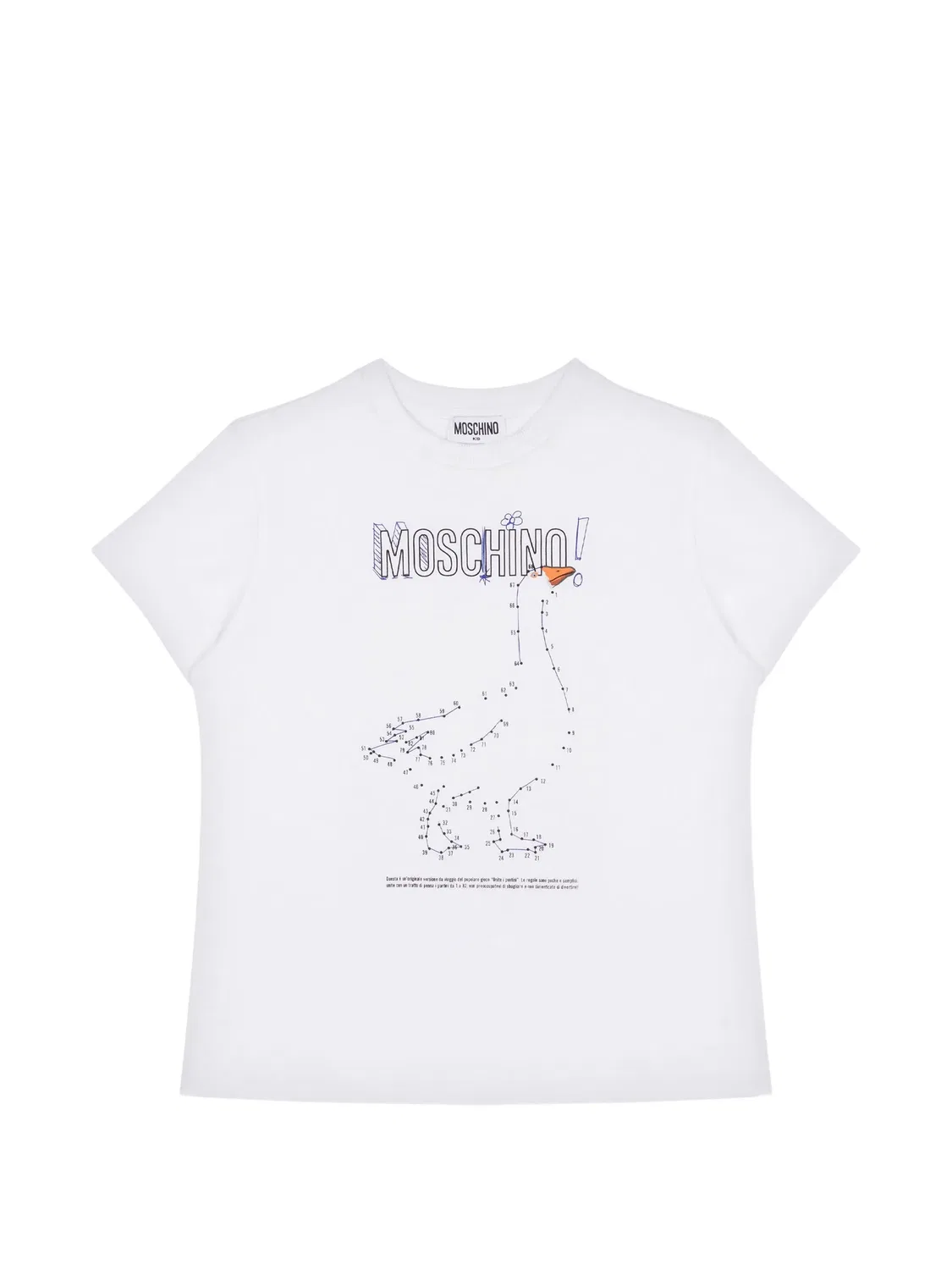 Футболка из гусиного хлопка Moschino Kids, белый