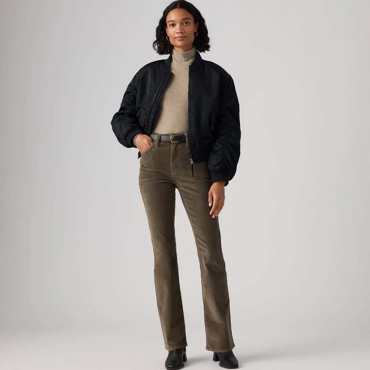 женские прямые брюки 725 с высокой посадкой Levi's, Canteen - Brown