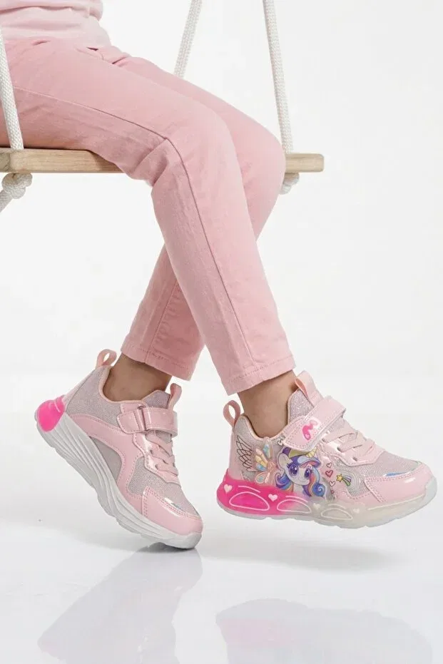 Детские спортивные кроссовки для девочек с липучкой Marco Kids, Pink — фото 2