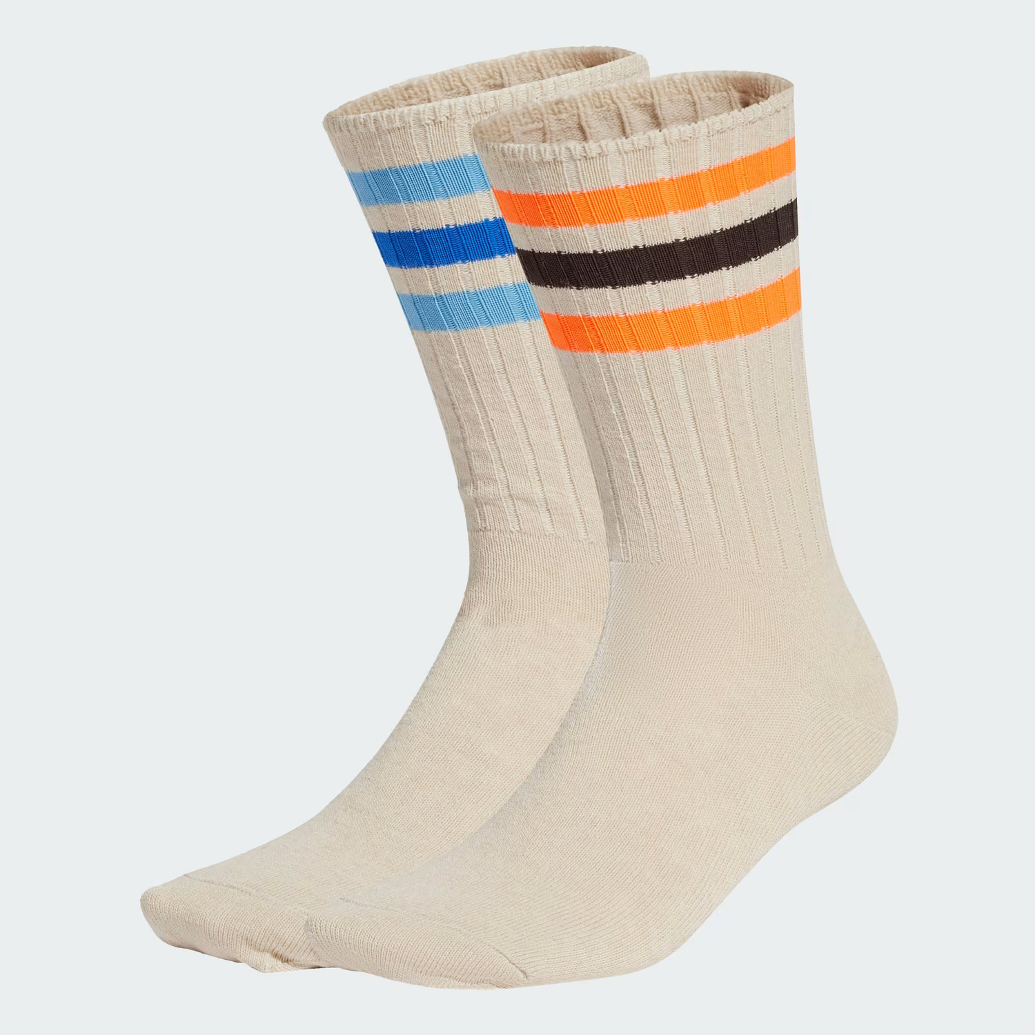 

Носки Adidas Originals Ribbed Crew Socks 2 Pairs, бежевый/мультколор