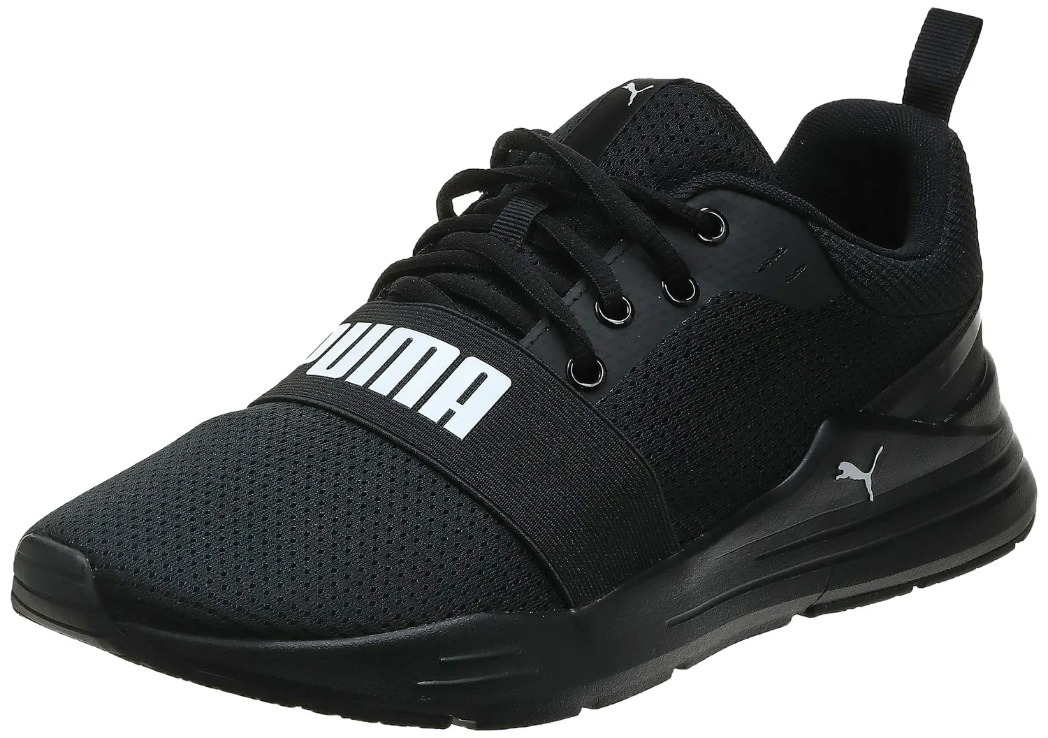 Детские кроссовки для мальчиков с сетчатым верхом PUMA Wired Run Jr, Black PUMA Black PUMA White — фото 4