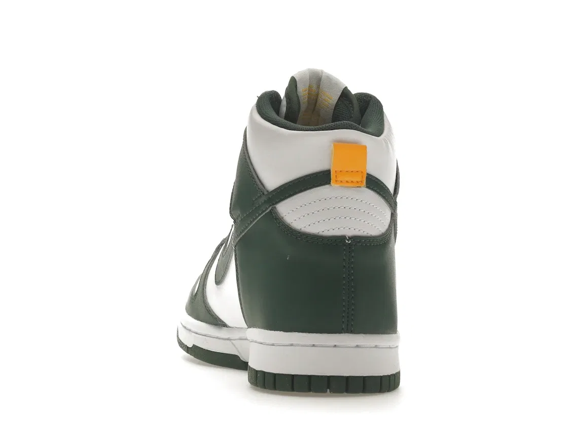 Детские кроссовки высокие с принтом Nike Dunk High Nike, Green/White/University Gold — фото 4