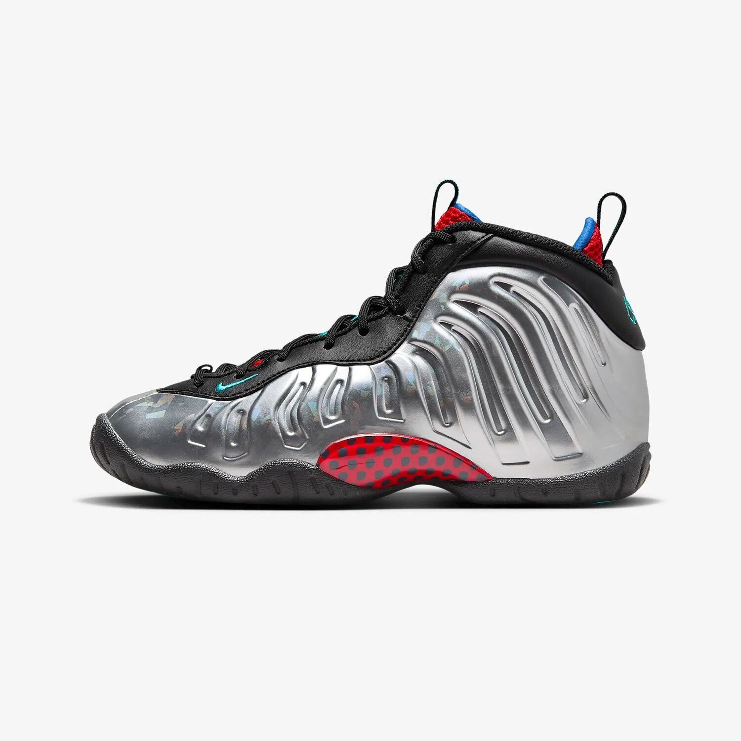 

Кроссовки для подростков Nike Little Posite One, серебристый металлик