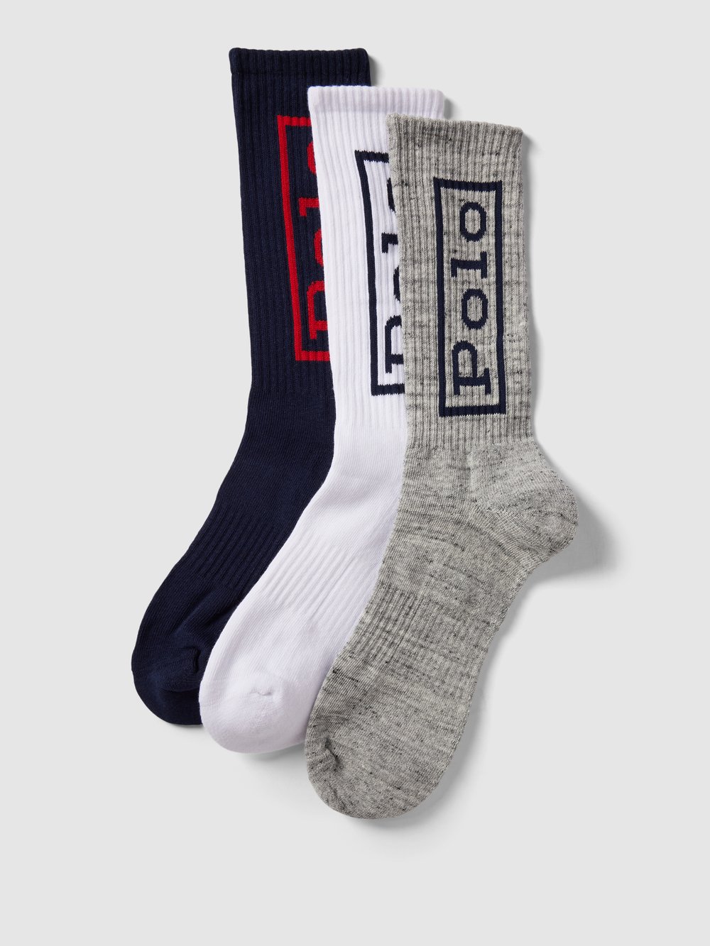 

Носки с этикеткой в ​​упаковке по 3 шт Polo Ralph Lauren Underwear, темно-синий