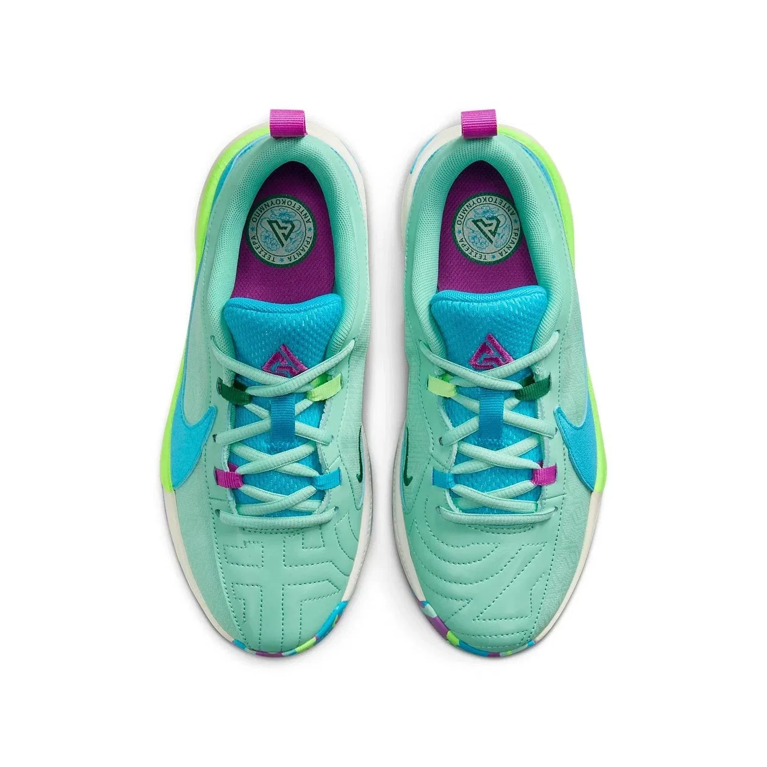 Детские кроссовки баскетбольные Nike Freak, зеленый — фото 4