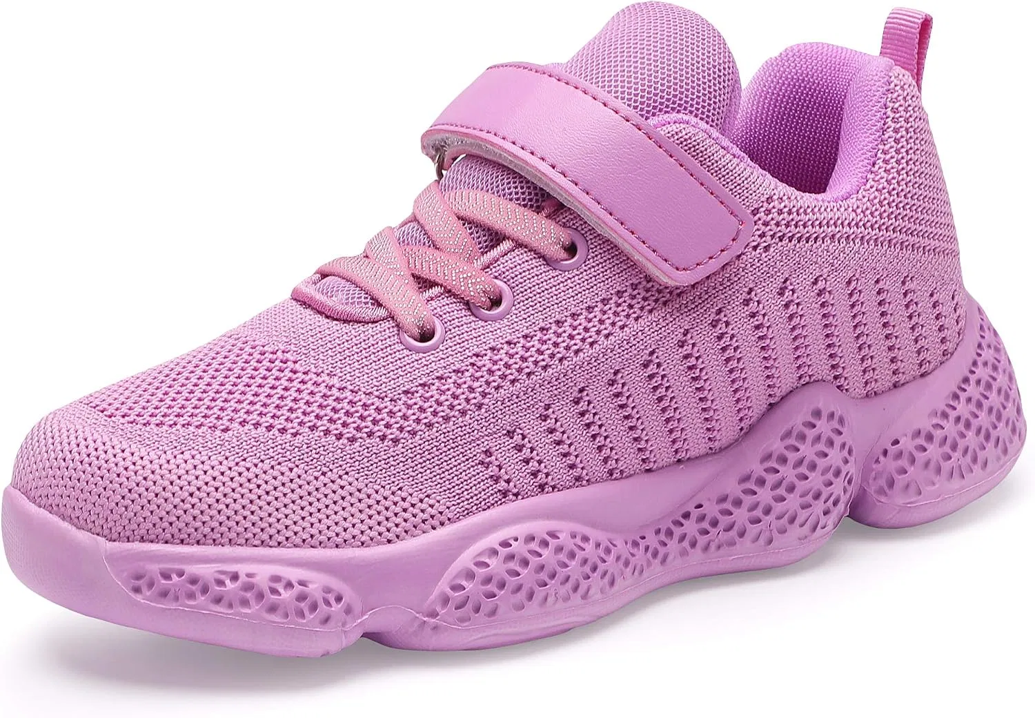 Детские кроссовки для девочек с дышащим трикотажем Hetios, Light Purple — фото 3