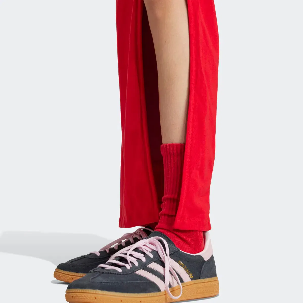 Женское платье-макси с принтом Adicolor Classics 3 Bandas adidas, Красное — фото 4