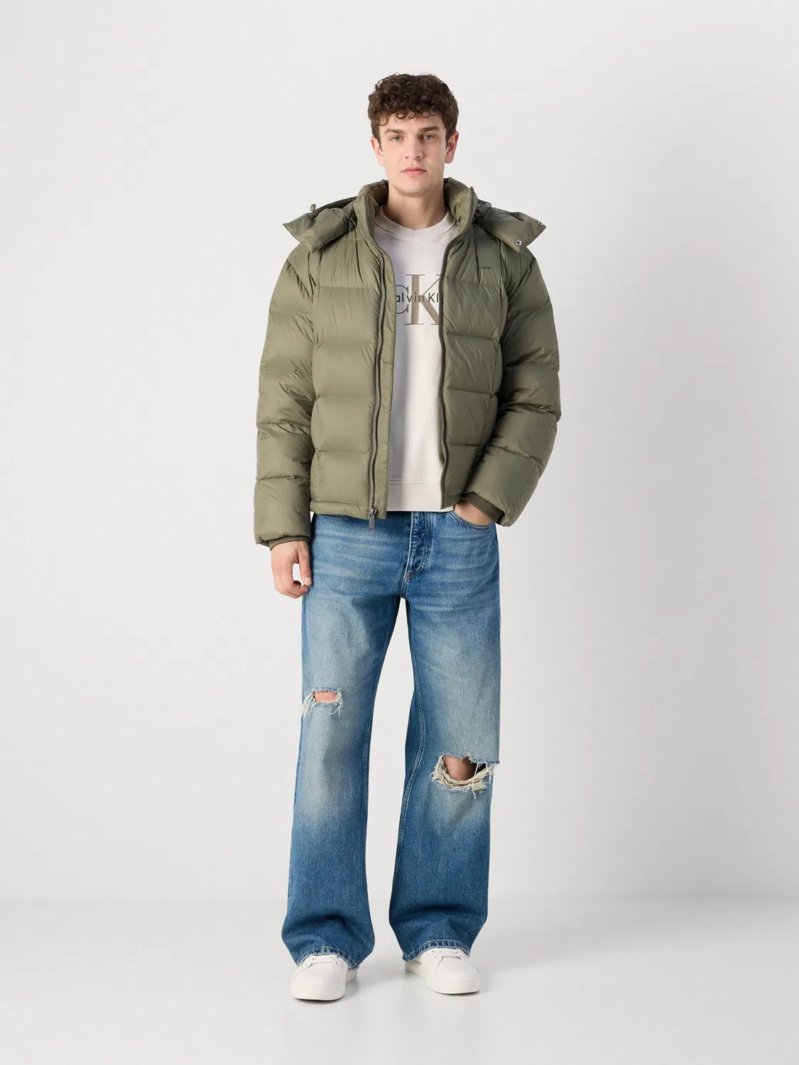 Зимняя куртка Calvin Klein, зеленый — фото 4