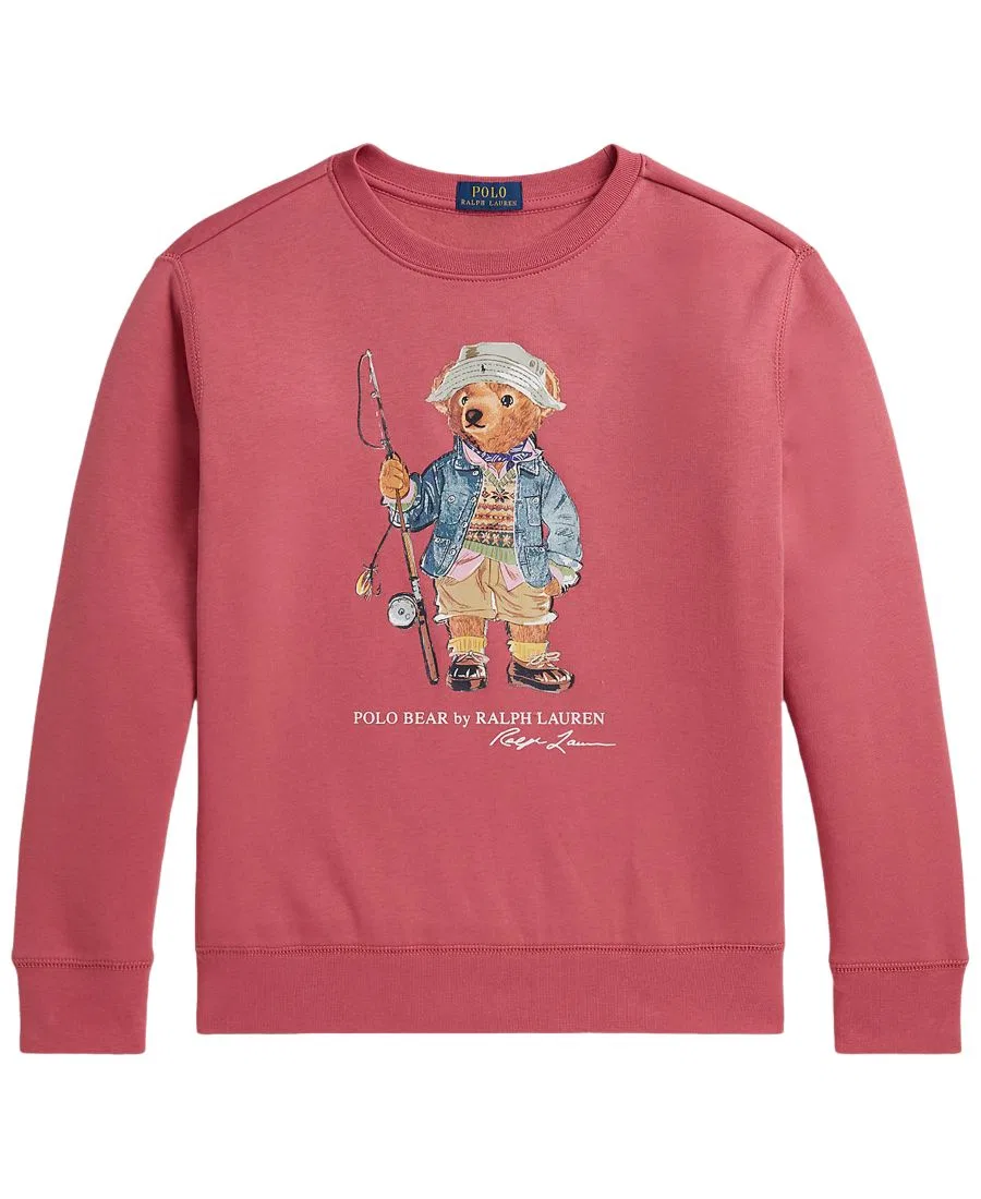 Свитшот для мальчиков с принтом Polo Bear Polo Ralph Lauren, Adirondack Berry