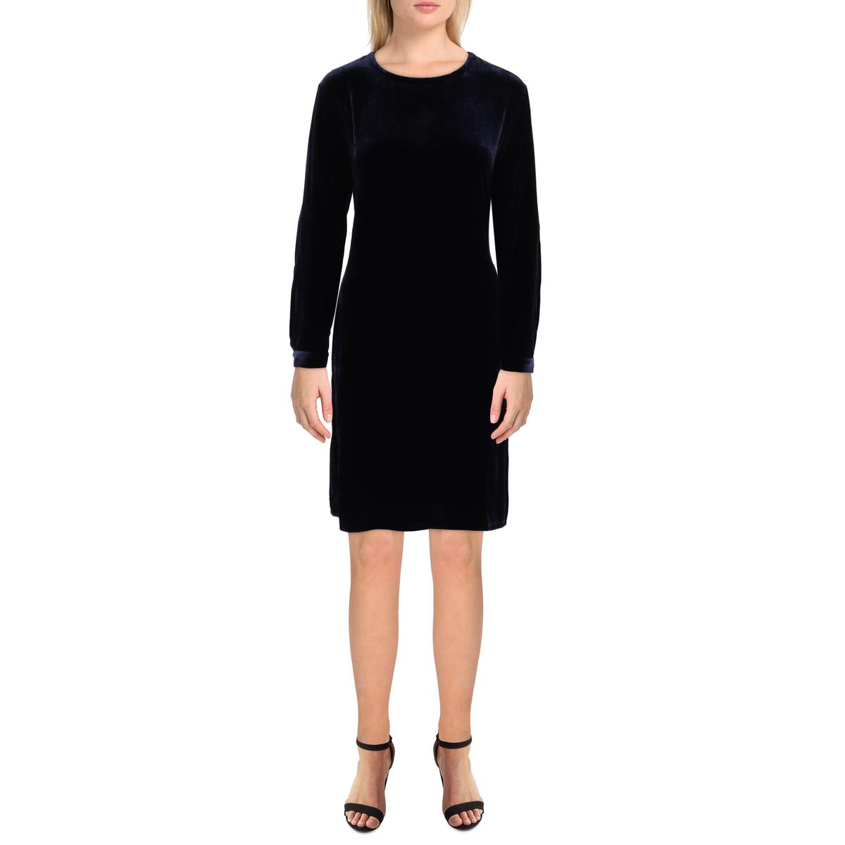 

Женское бархатное короткое мини-платье Eileen Fisher, цвет venus