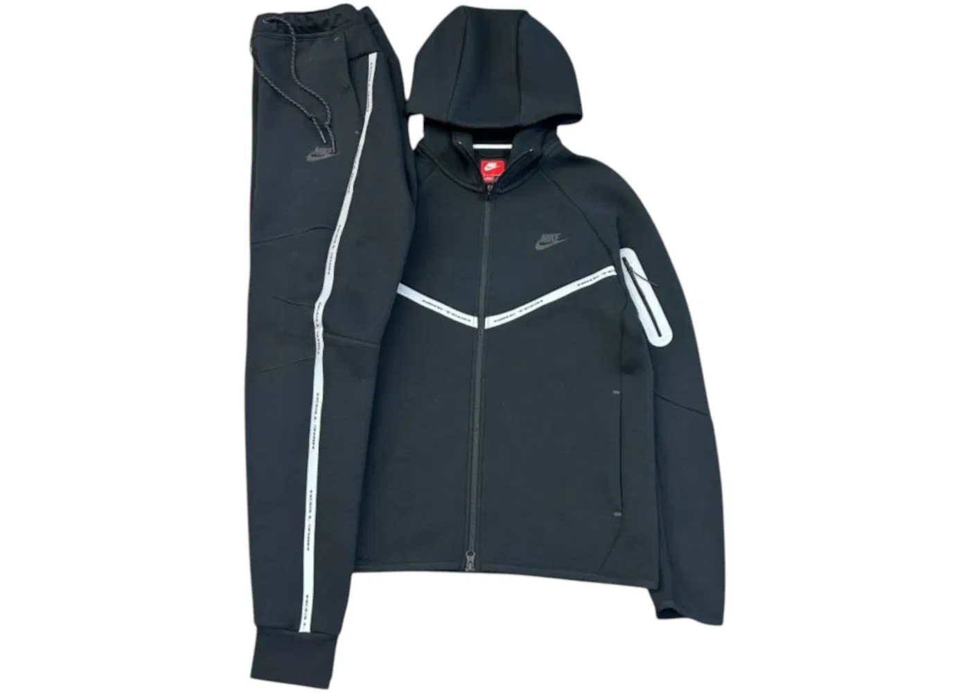 Мужской спортивный костюм с отражающими элементами Nike Tech Fleece Reflective Accent Tracksuit, Black/Black