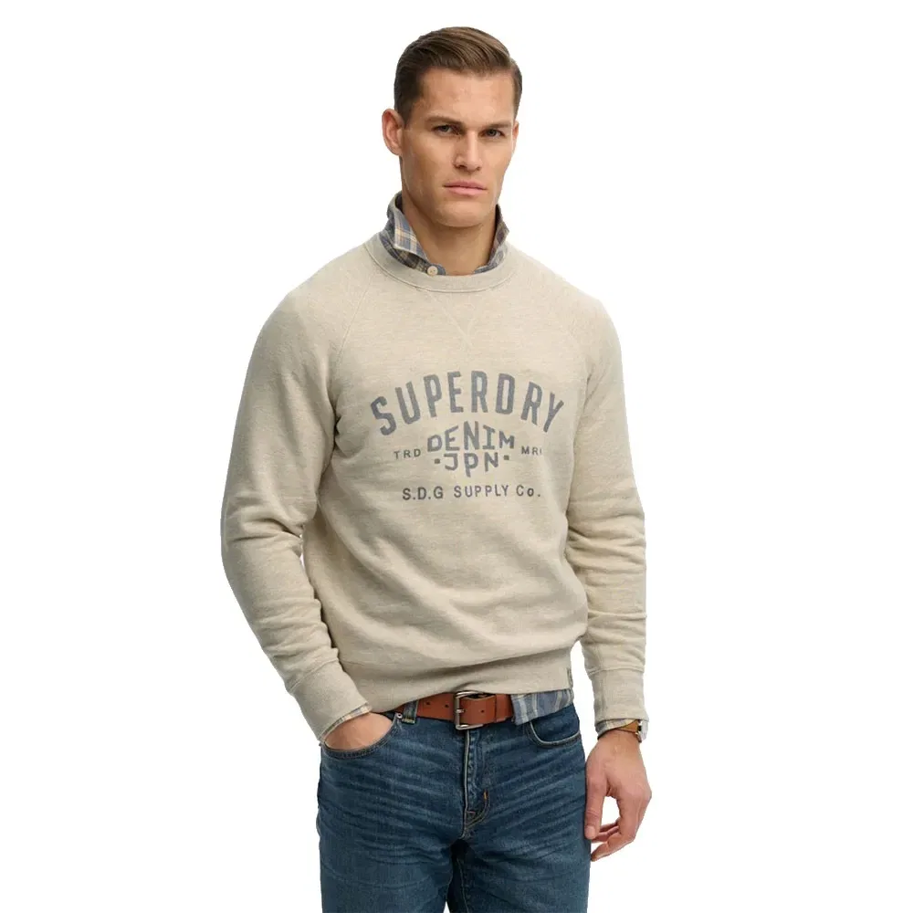 Свитшот Vintage Print Superdry, бежевый