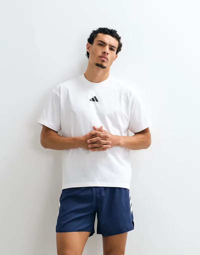 Беговые шорты Adidas adi365 с тремя полосками, темно-синий — фото 3