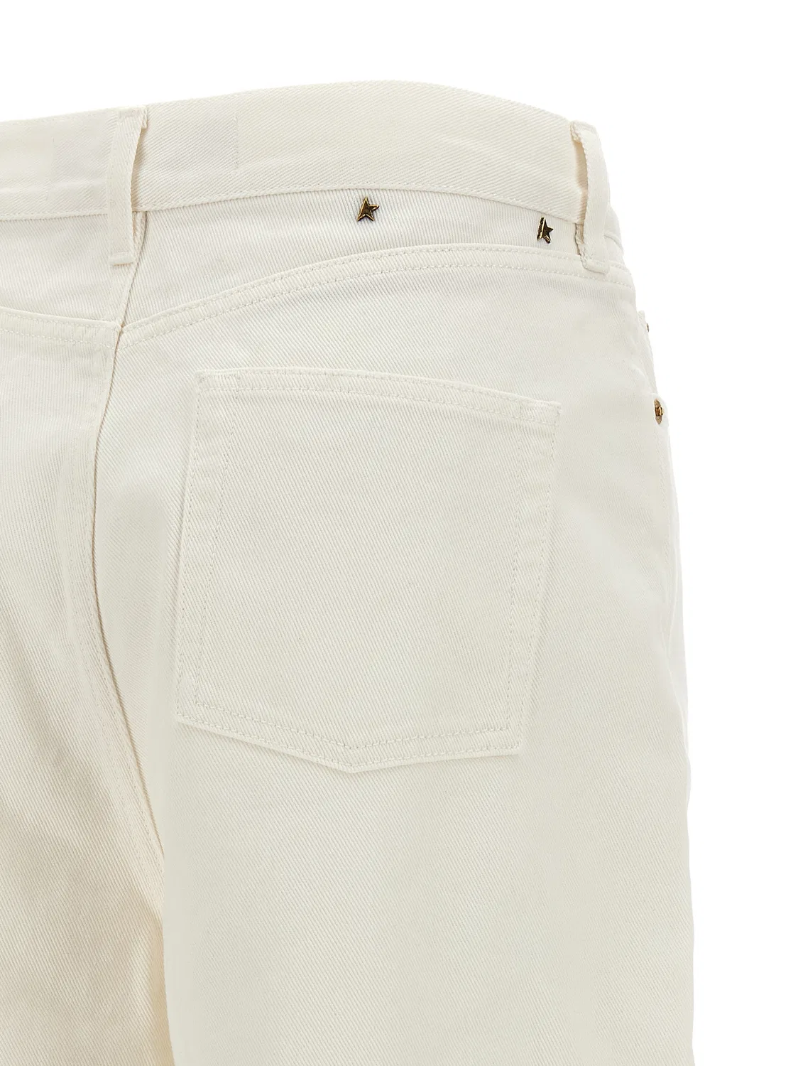 Женские джинсы-бойфренд из хлопка Melody Boyfriend Golden Goose, White — фото 4