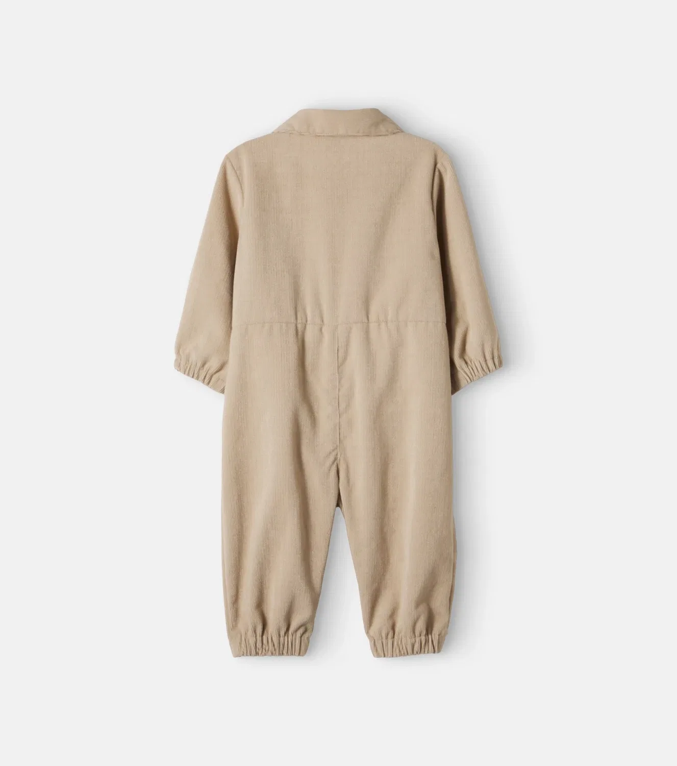 Комбинезон хлопковый Moncler Enfant, бежевый — фото 3