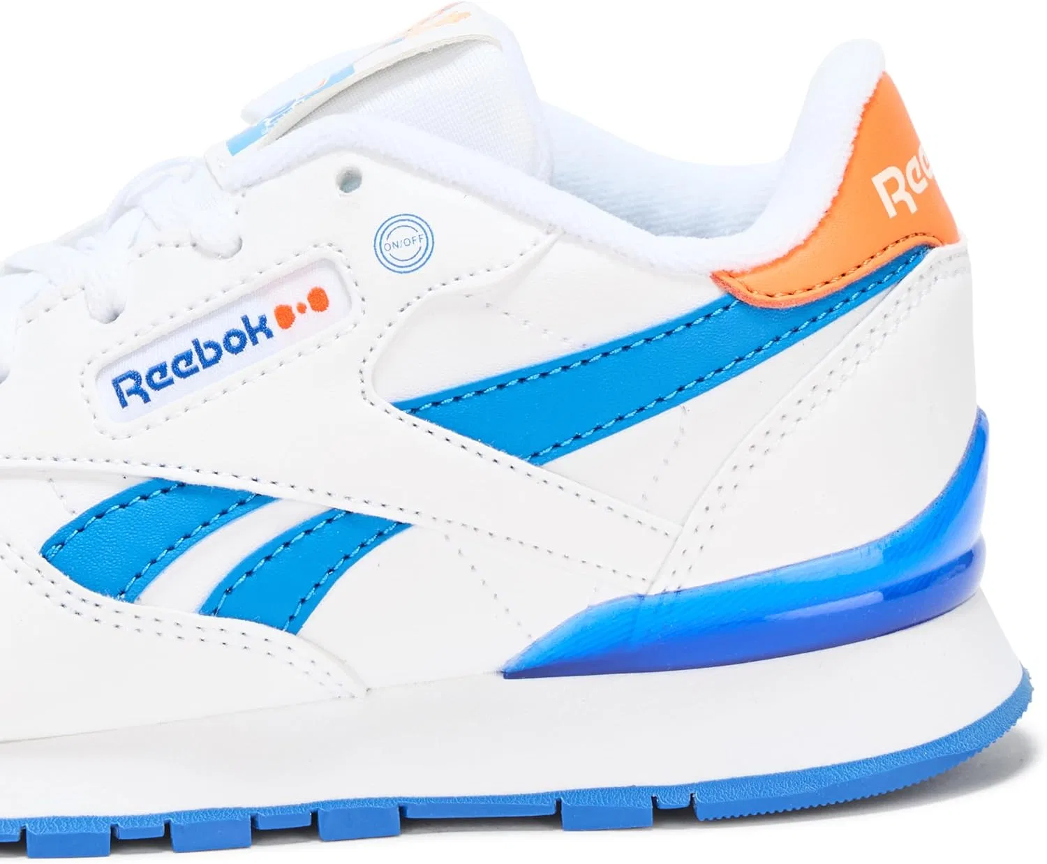 Детские кроссовки для мальчиков с принтом Blippi Reebok, White/Blue/Orange — фото 4