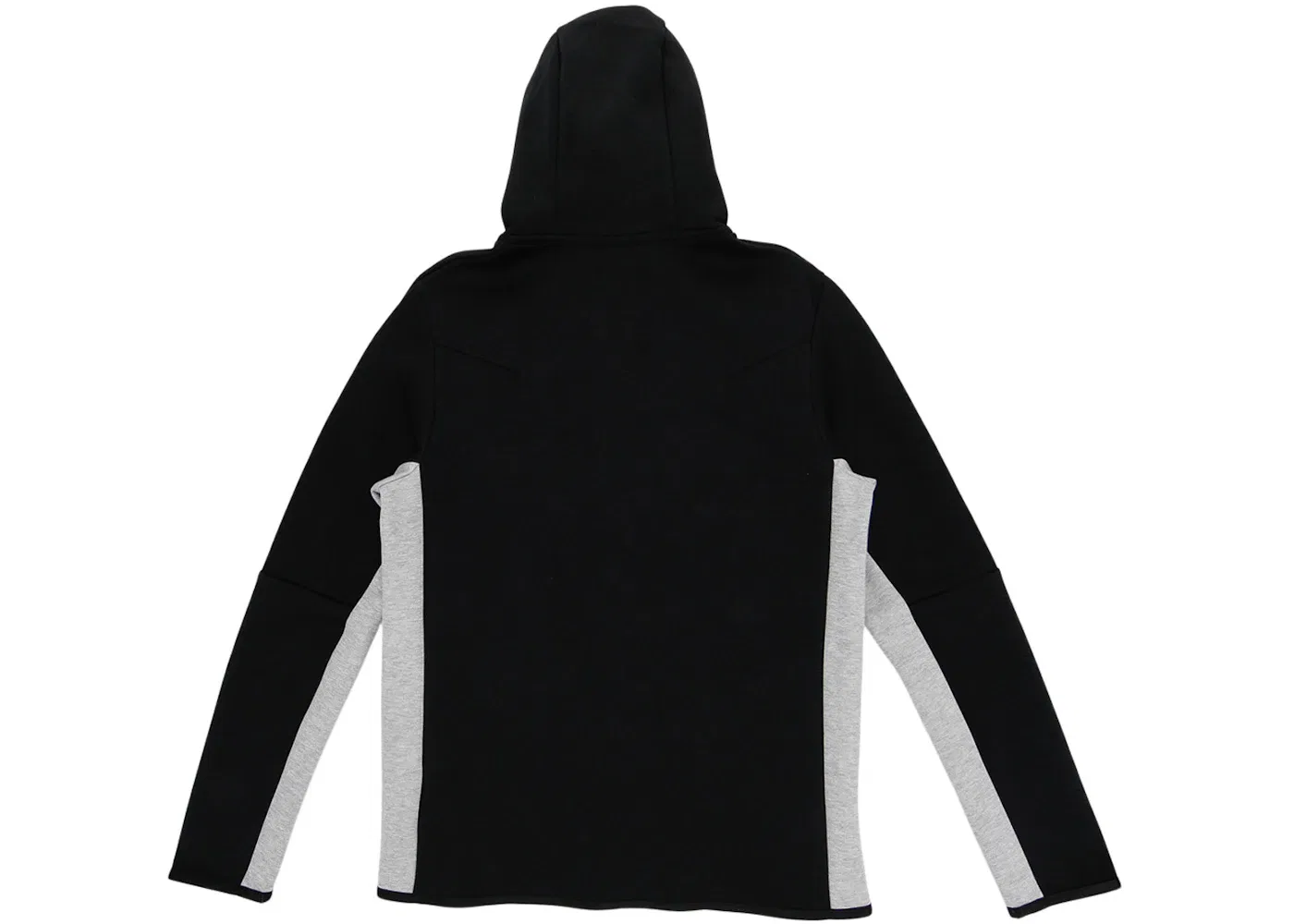 Мужская худи на молнии Nike Tech Fleece, Черный/Темно-Серый Меланж/Белый — фото 2