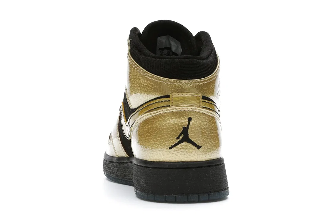 Детские кроссовки с высоким верхом Jordan 1 Mid Metallic Gold Coin Black Jordan, Metallic Gold Coin Black — фото 4
