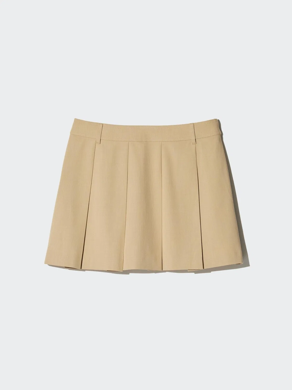 Юбка-брюки со складками Uniqlo, молочный — фото 4