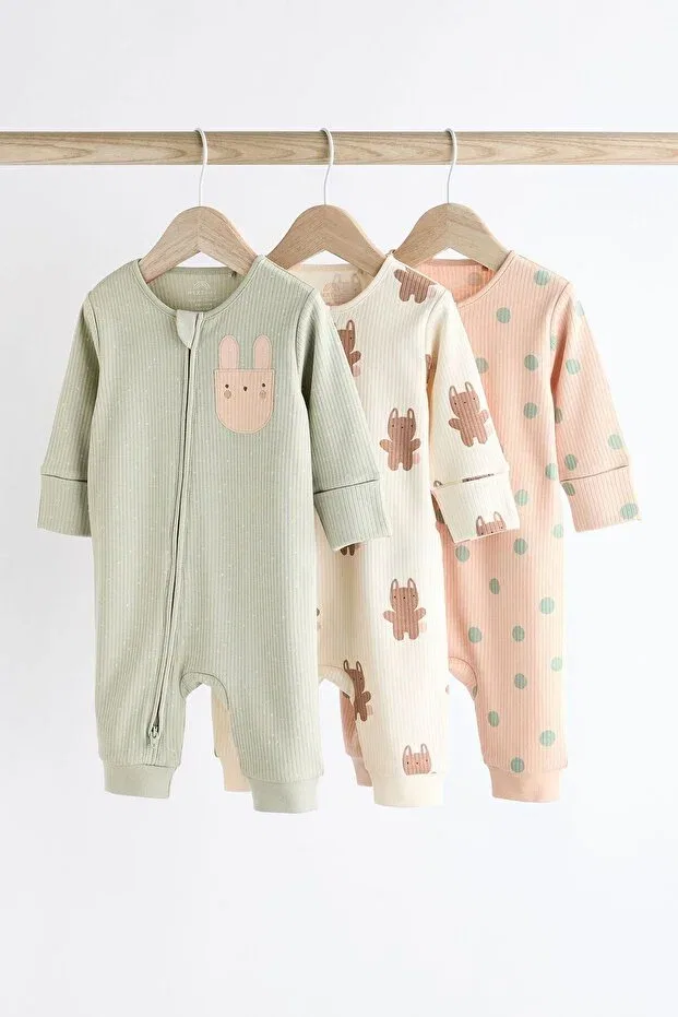 Детский комбинезон для девочек с принтом Next Baby, Sage Green