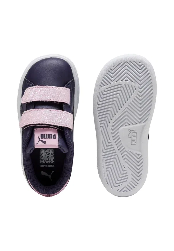 Кроссовки на липучке Basket basse a smash Puma Deep Plum, Rose Shimmer, розовый — фото 3