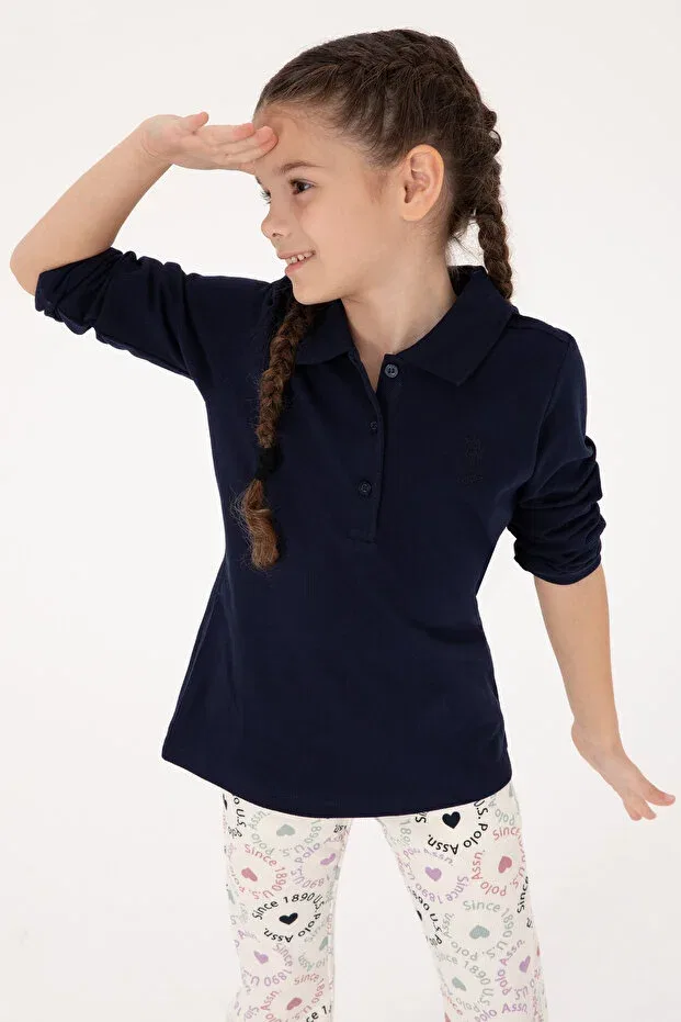 Детская толстовка для девочек без рукавов с принтом Big Sister Butterfly, Hudson Baby, Heather Navy U.S. Polo Assn.